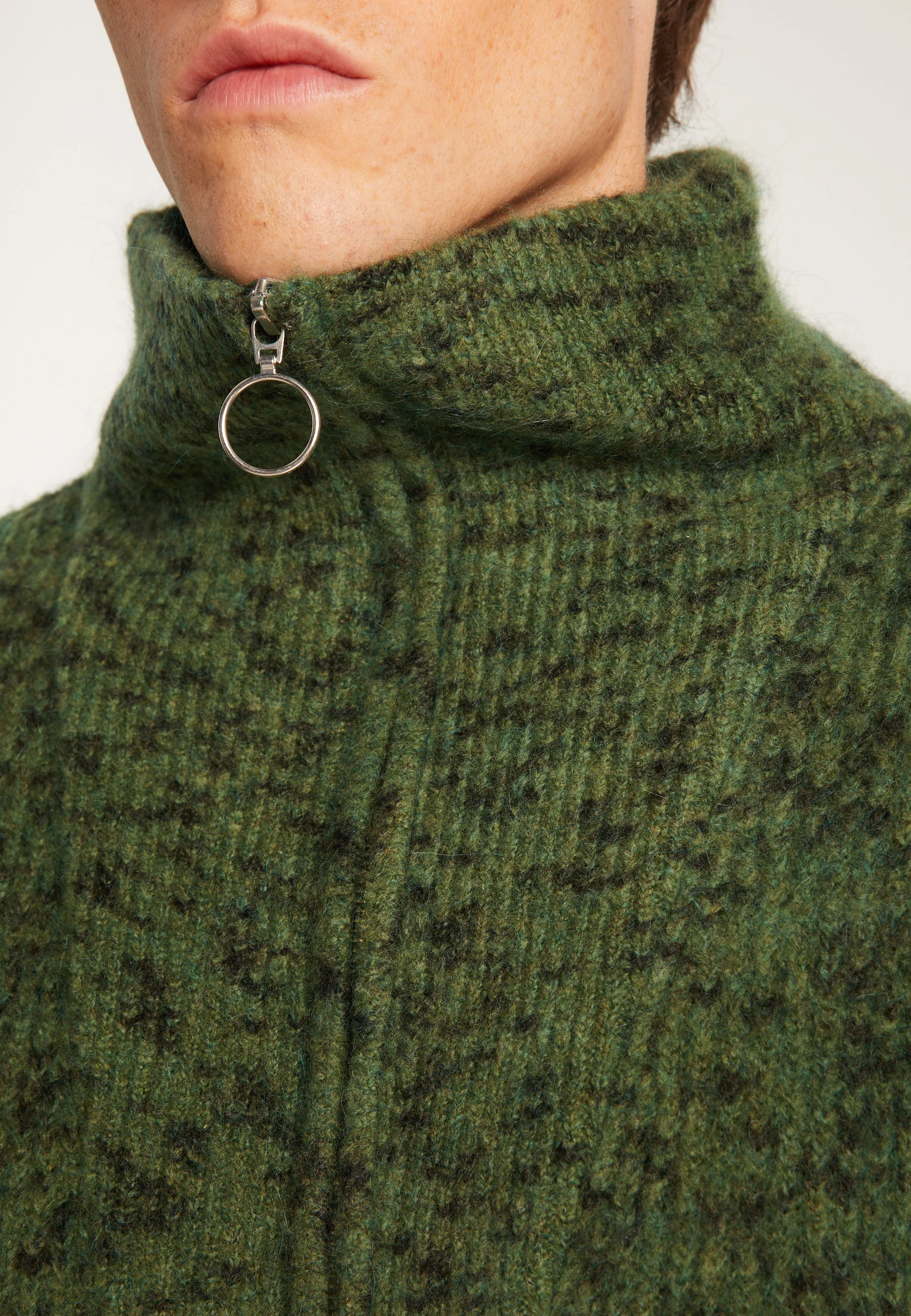 TENESSYAH24 - Pull camionneur unisexe en mohair | Kaki