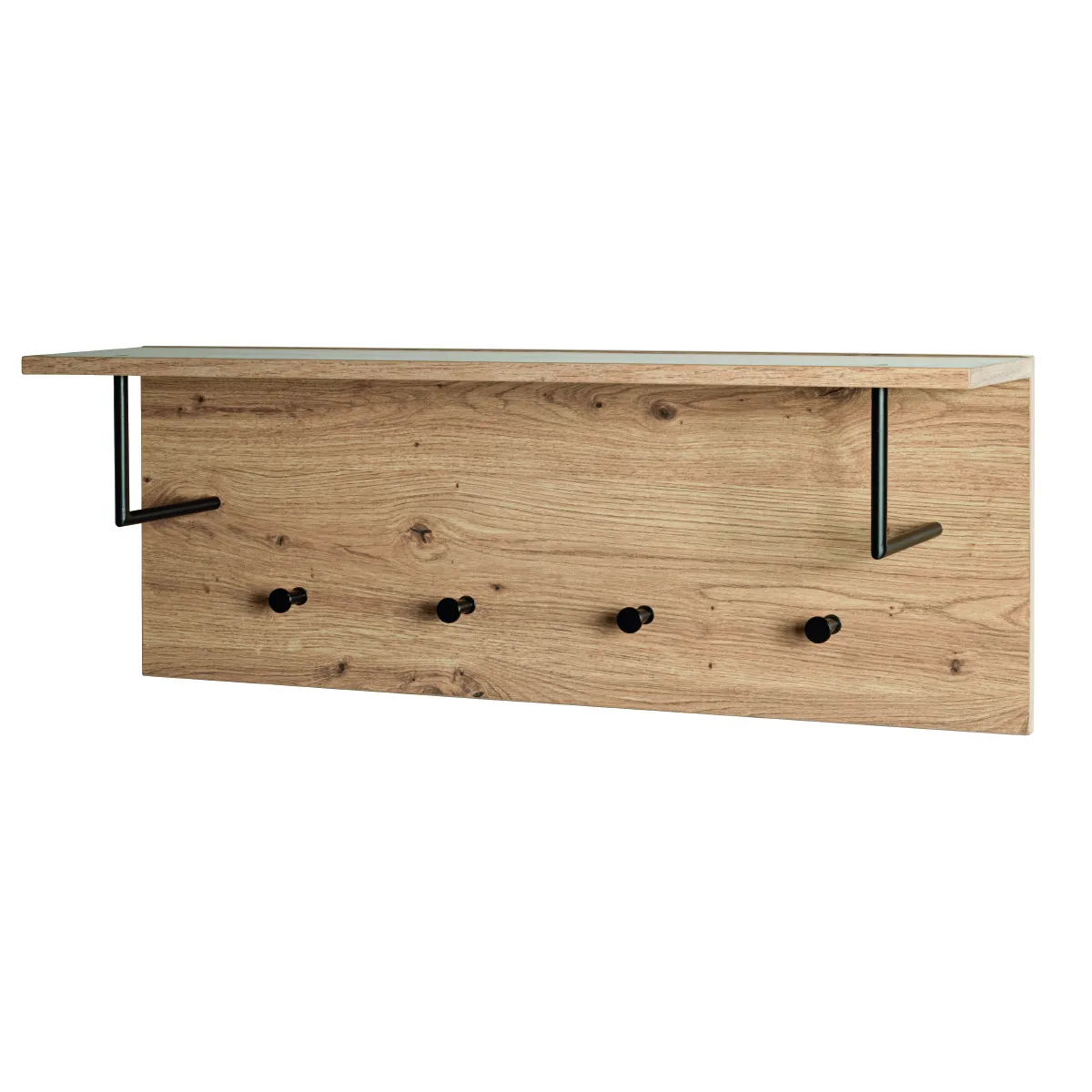 Pegane Garderobe murale Chêne-Noir