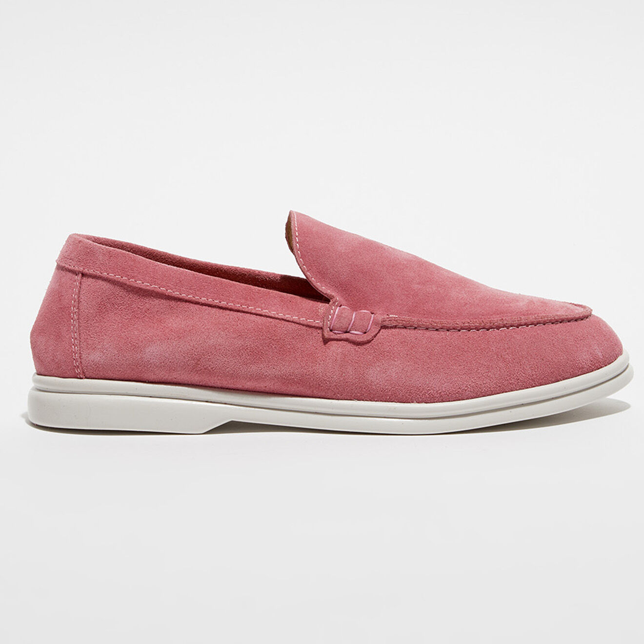 Loafers Mocassins en Velours de Cuir Alice roses