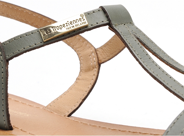 Les tropeziennes nu pieds plats femme hamess kaki