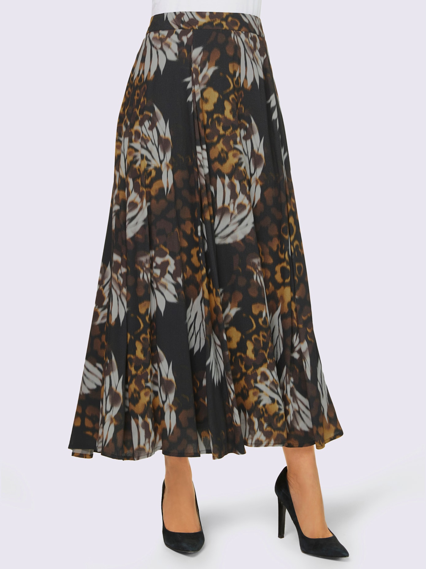 Jupe à panneaux pure viscose