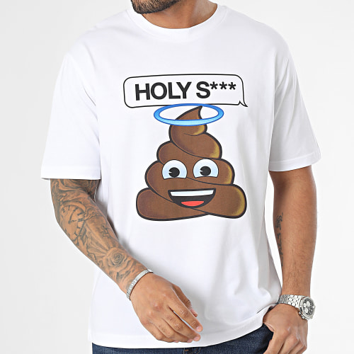 Tee Shirt Oversize Large Holy Blanc