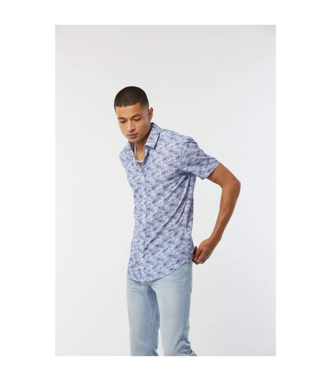 Chemise manches courtes coton slim DINOLO