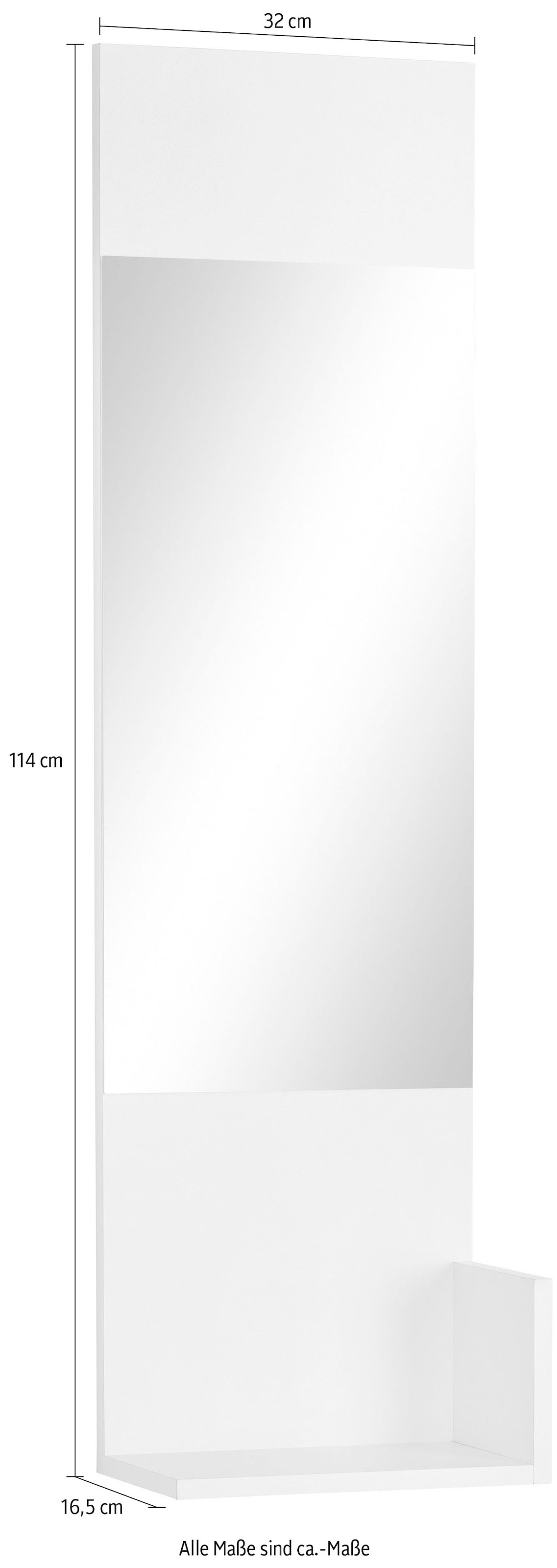 INOSIGN Spiegelpaneel »Kosmo« Breite 32 cm, mit 1 Ablage