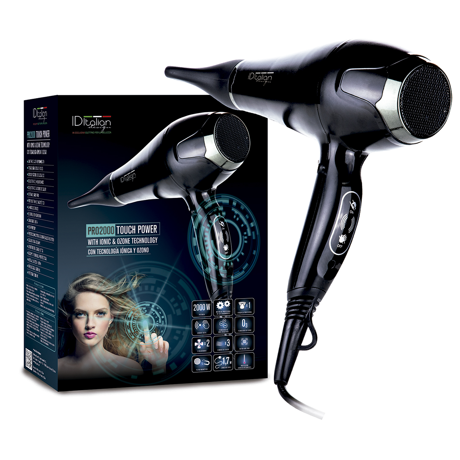 Italian Design Pro 2000 Touch Power Hair dryer