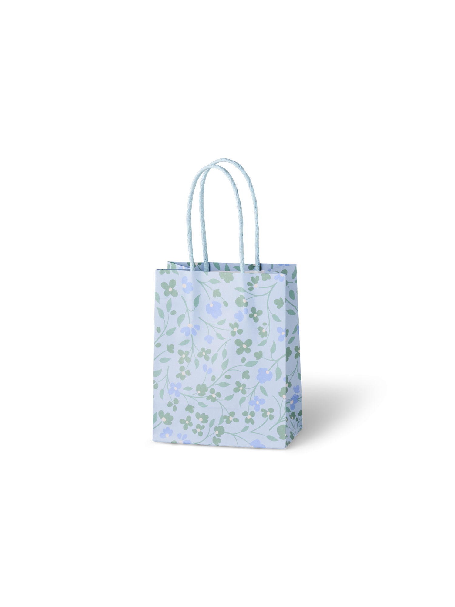 Gavepose | Papir. 11,4 x 6,4 x 14,6 cm. | Misty Blue, Green