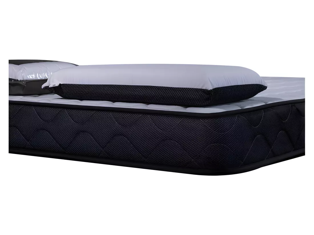 Matelas mousse Memory - 140x190cm et 2 Oreillers 70x40cm - accueil mémoire de forme - 19 cm