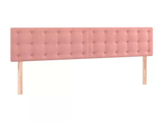 Têtes de lit 2 pcs Rose 80x5x78/88 cm Velours