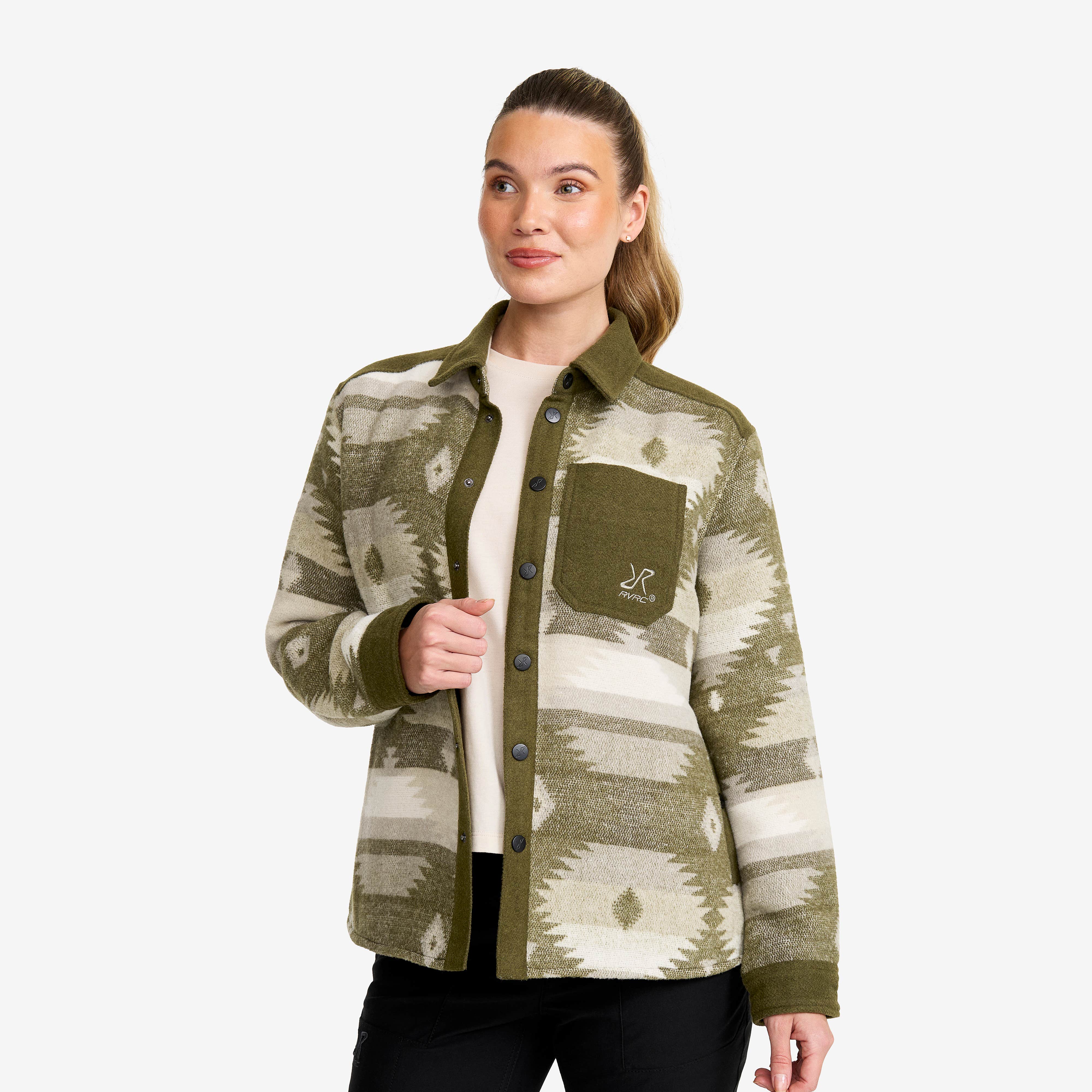 Highland Warm Overshirt Dame Grape Leaf/Oatmeal