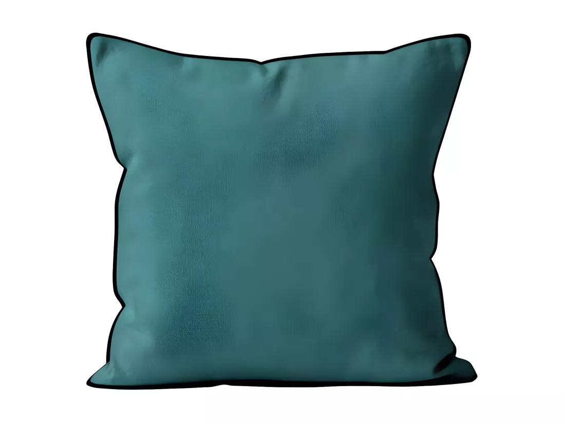 Coussin en microfibre lavée 60x60 cm BOHEME bleu celadon, par Soleil d'Ocre