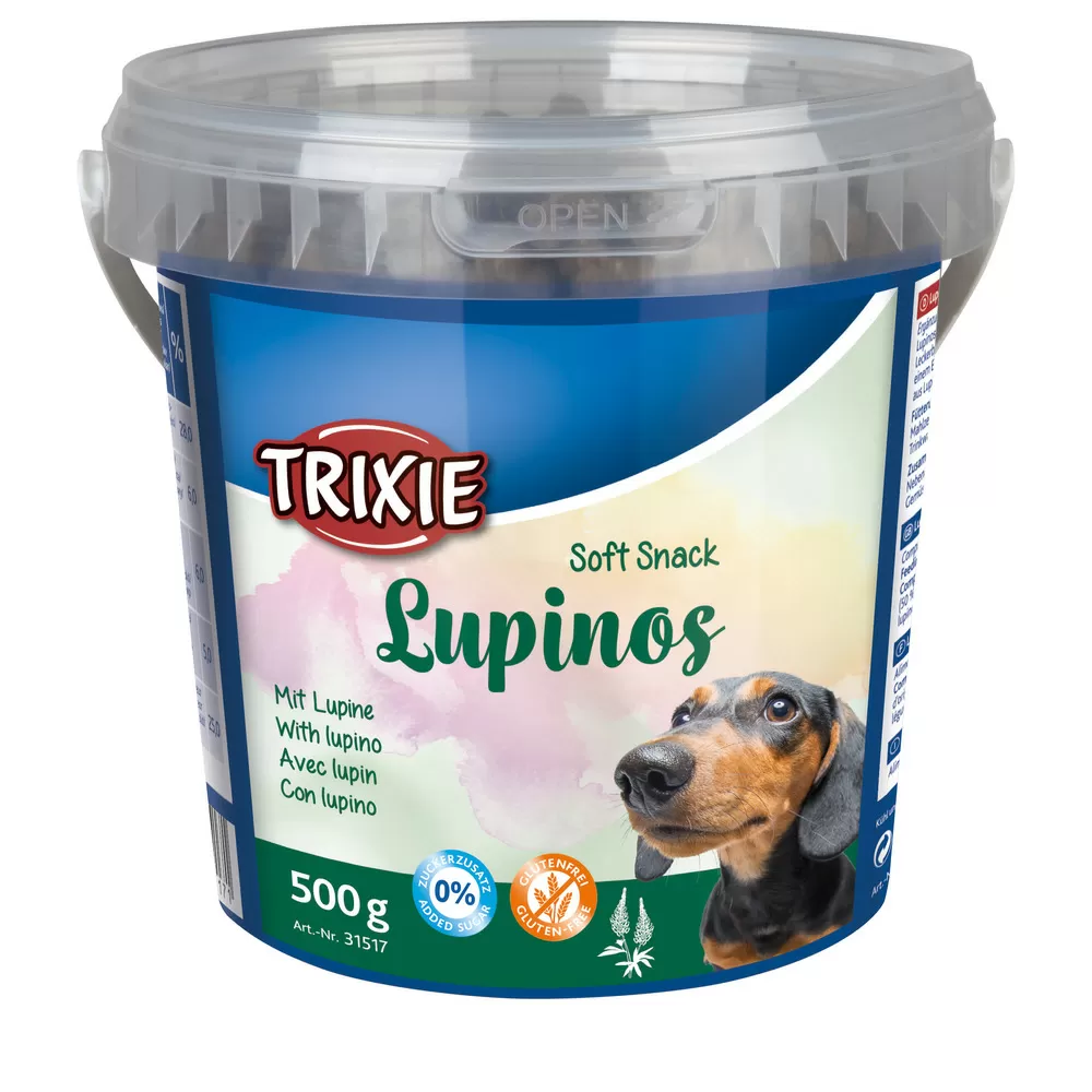 Trixie hundegodbidder i spand, Lupinos - 500g