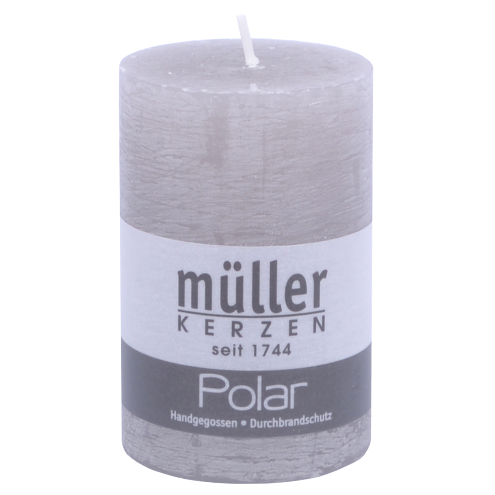 Stumpenkerze POLAR - schiefer - 9 cm