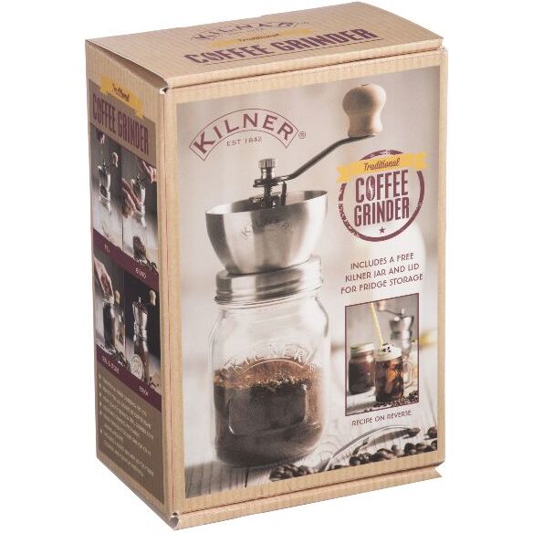 Moulin à café manuel en verre et inox