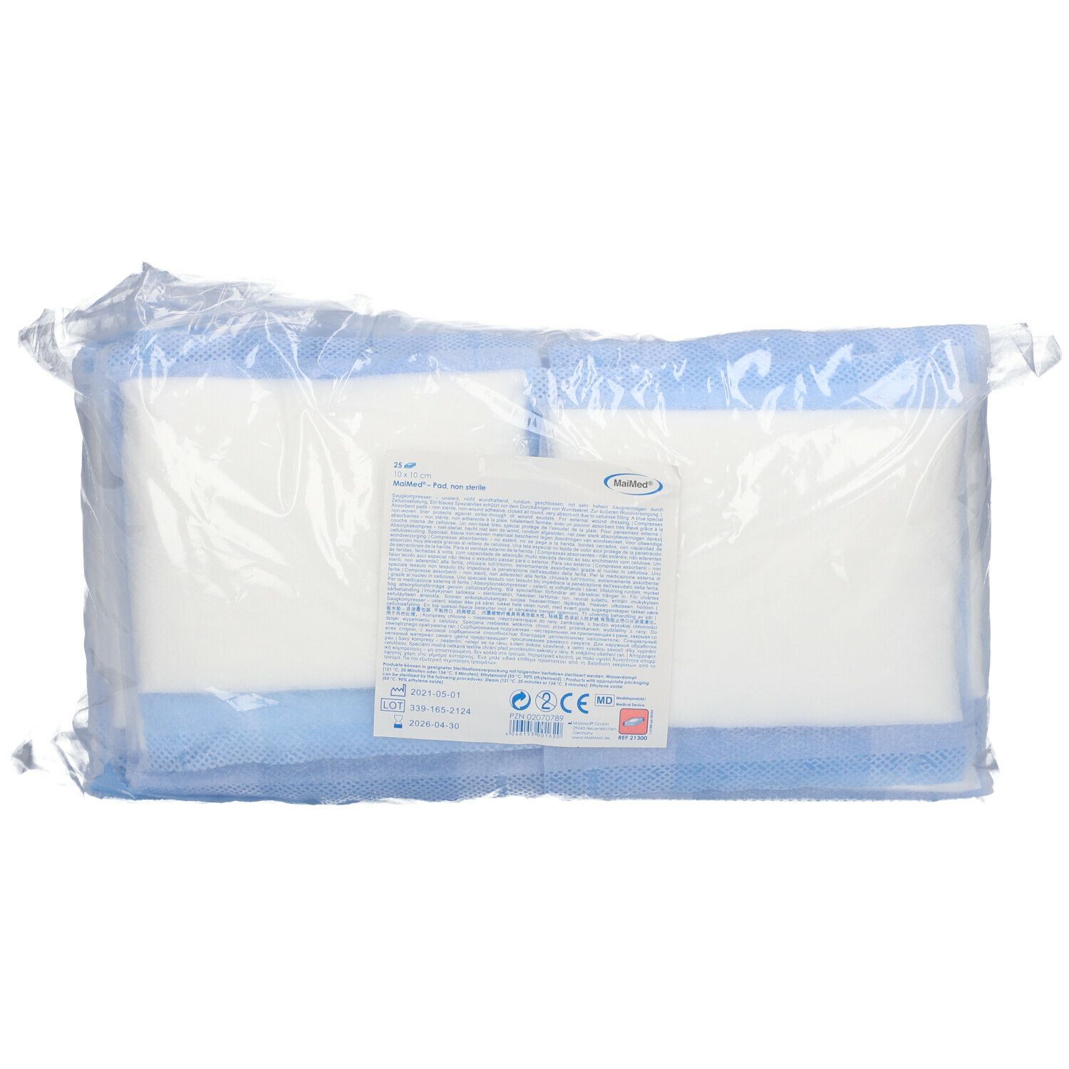 MaiMed® - Pad Saugkompressen 10 x 10 cm unsteril