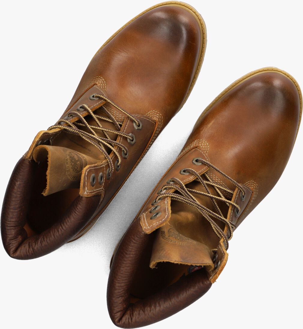bruine timberland veterboots 6 inch premium boot m