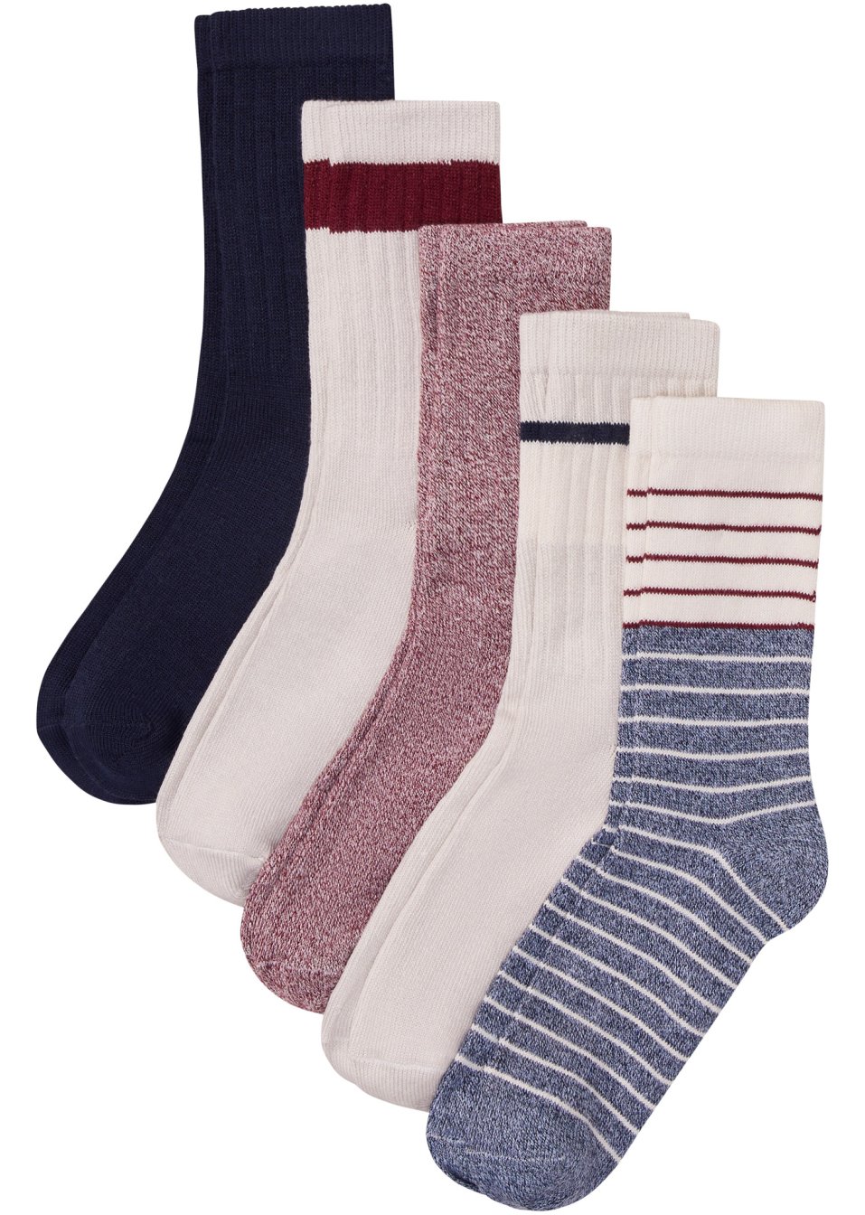 Lot de 5 paires de chaussettes côtelées douces avec nœud satin