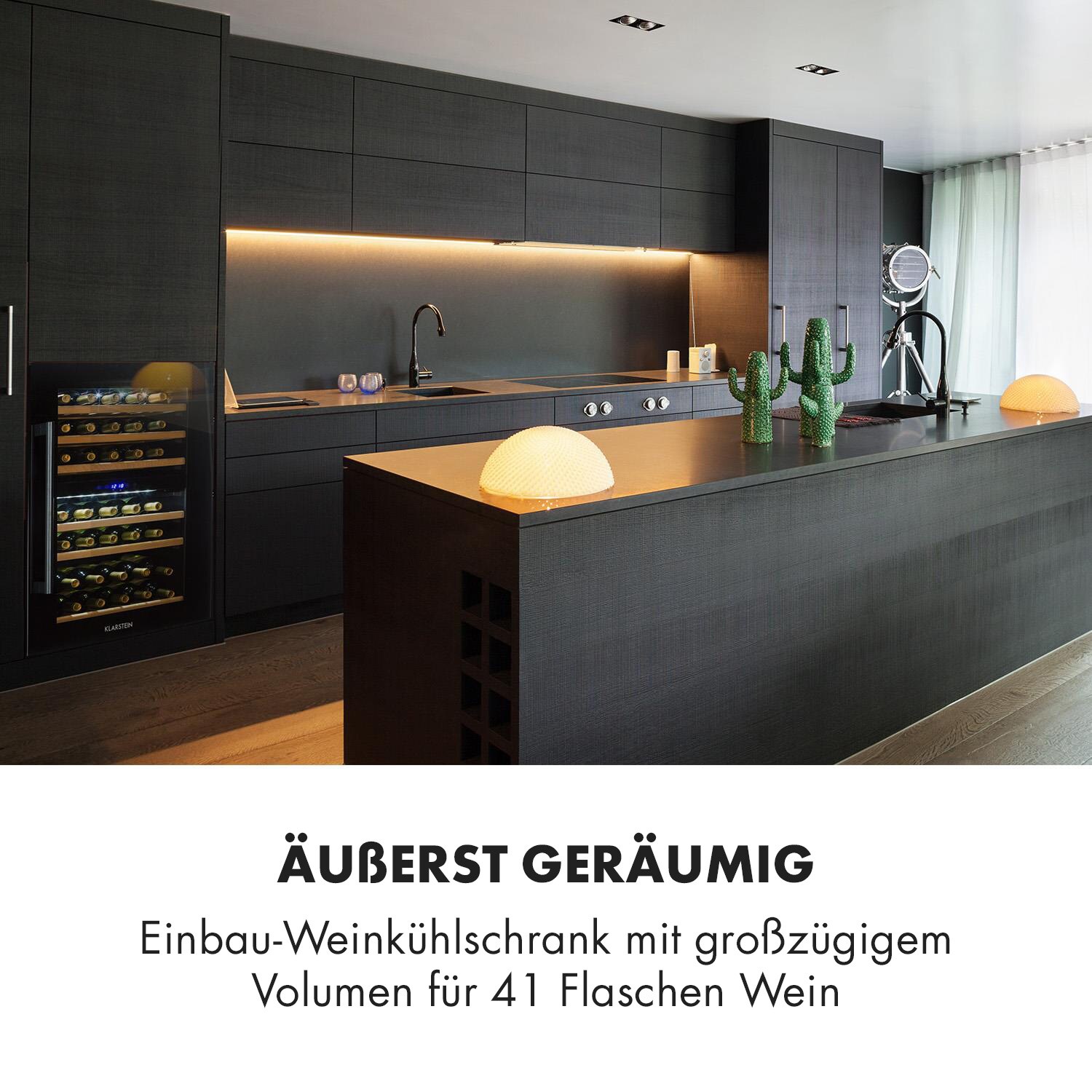 Vinsider 41 Built-in Duo Onyx Einbau-Weinkühlschrank 41 Fl 2 Zonen