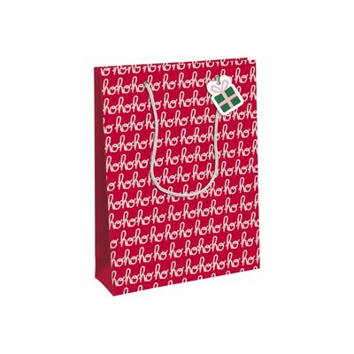 Clairefontaine - Sac cadeau - ho ho ho rouge - 26,5 cm x 14 cm x 33 cm