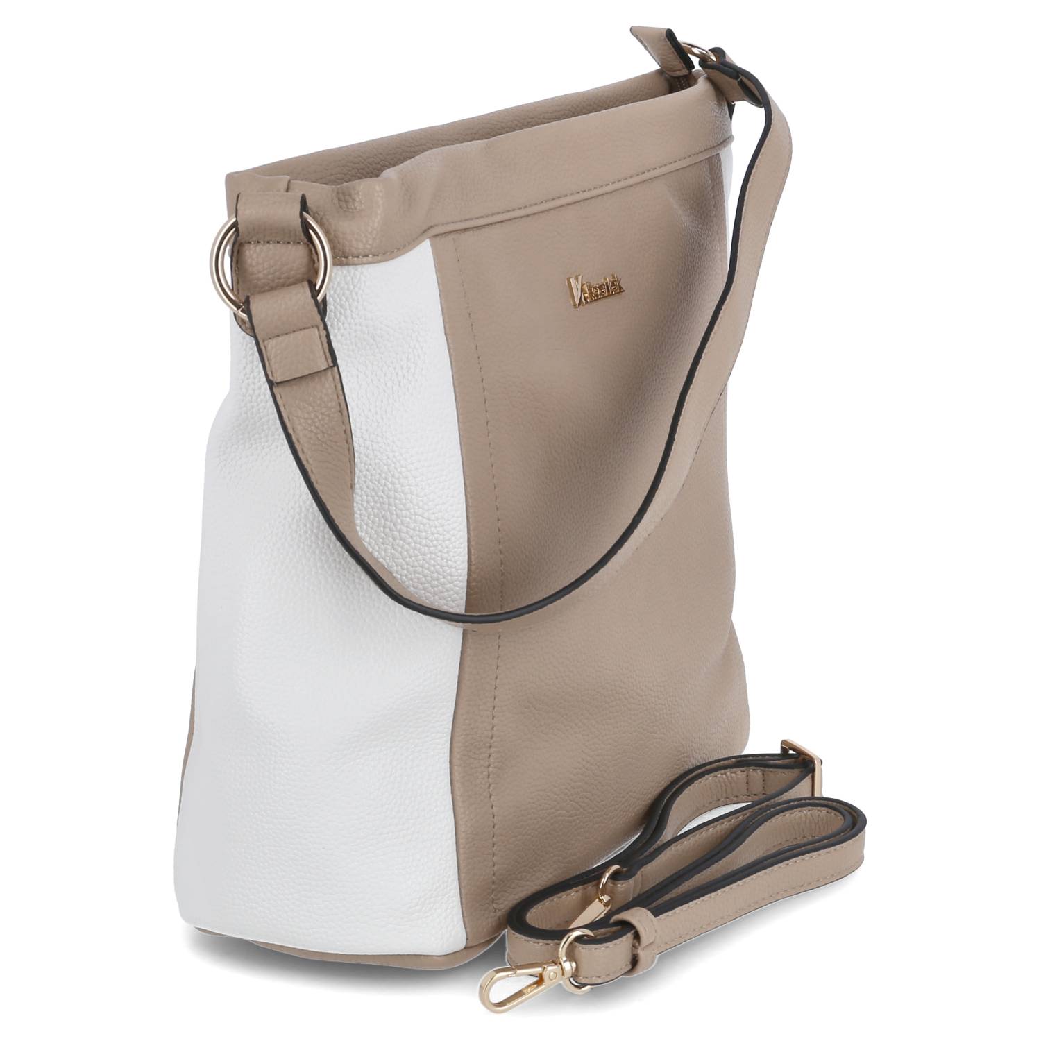 Kaerlek Schultertasche - taupe /crème