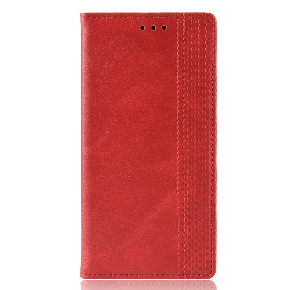 iPod Touch 7 / 6 / 5 Retro Leder Tasche Flip Cover Fashion Design - Rot
