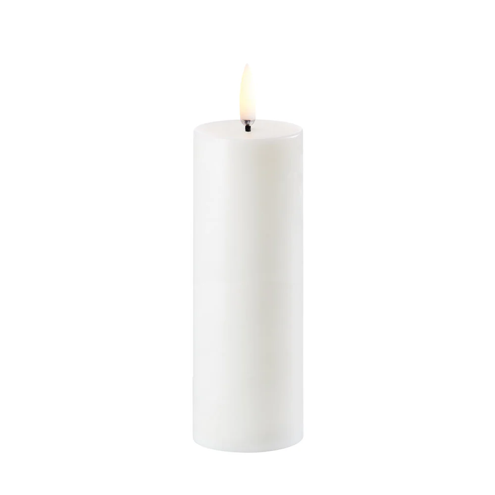 Uyuni  LED Pillar lys, Nordic White - H14,5 cm.
