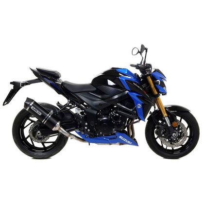 Silencieux Arrow Alu dark Race Tech embout carbone - Noir