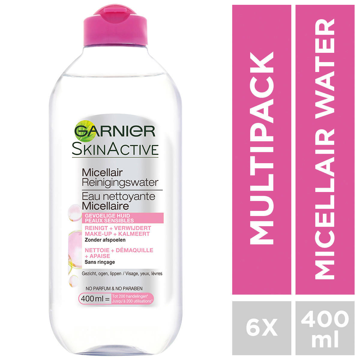 Garnier Micellair reinigingswater - 6 x 400 ml - voordeelverpakking