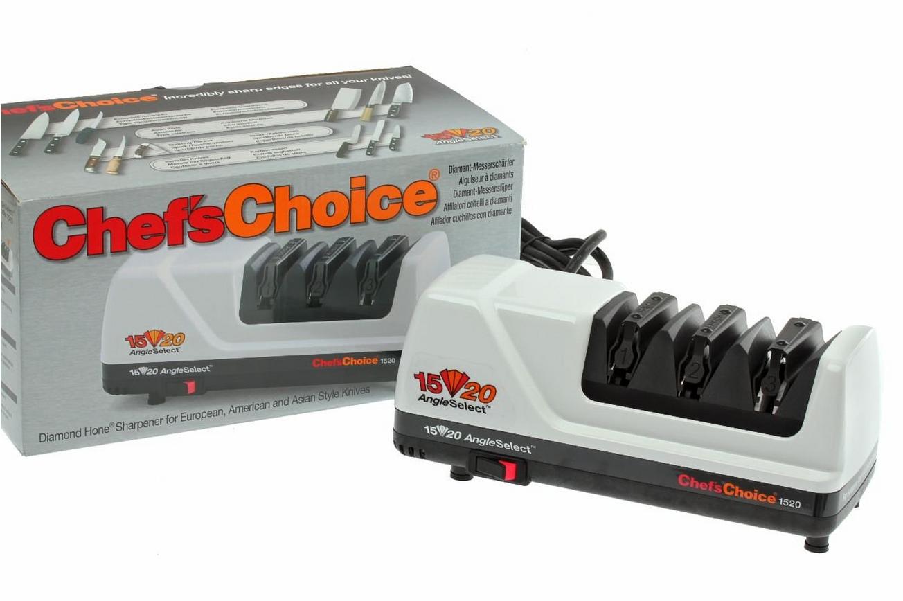 Chef's Choice 1520 messenslijper met slijphoek van 15º en 20º