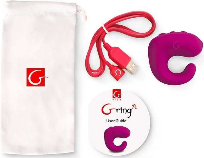G-Vibe Gring XL Vinger Vibrator - Donker Roze