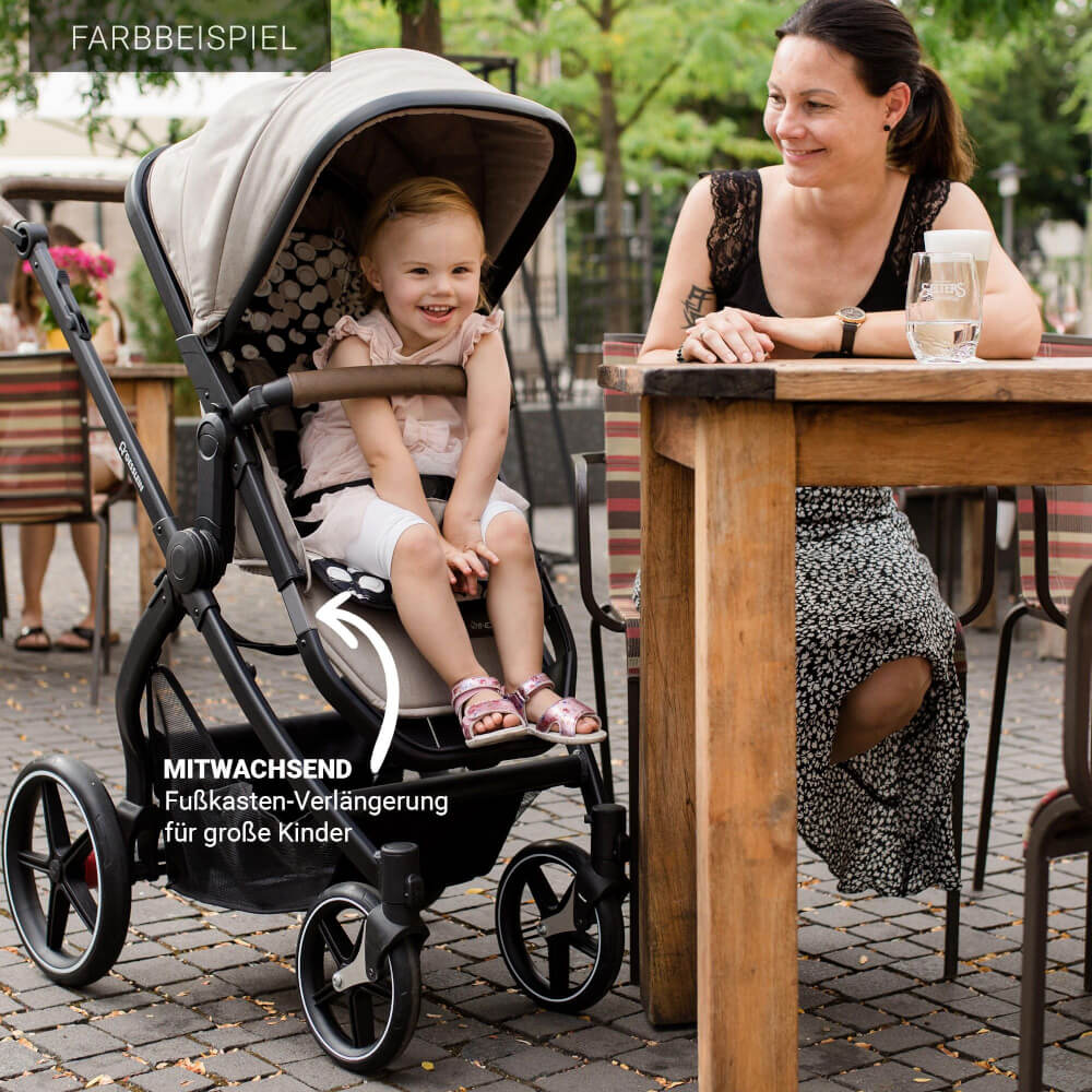 Kombi-Kinderwagen FX4 Soft  Life schwarz/tabak inkl. Babywanne 987987