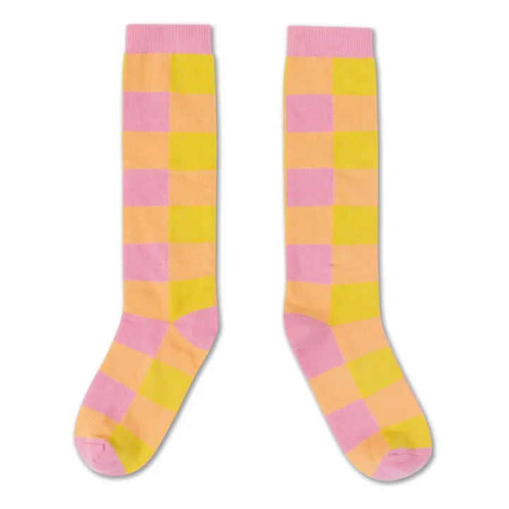 Repose AMS Chaussettes Hautes Lime | Rose