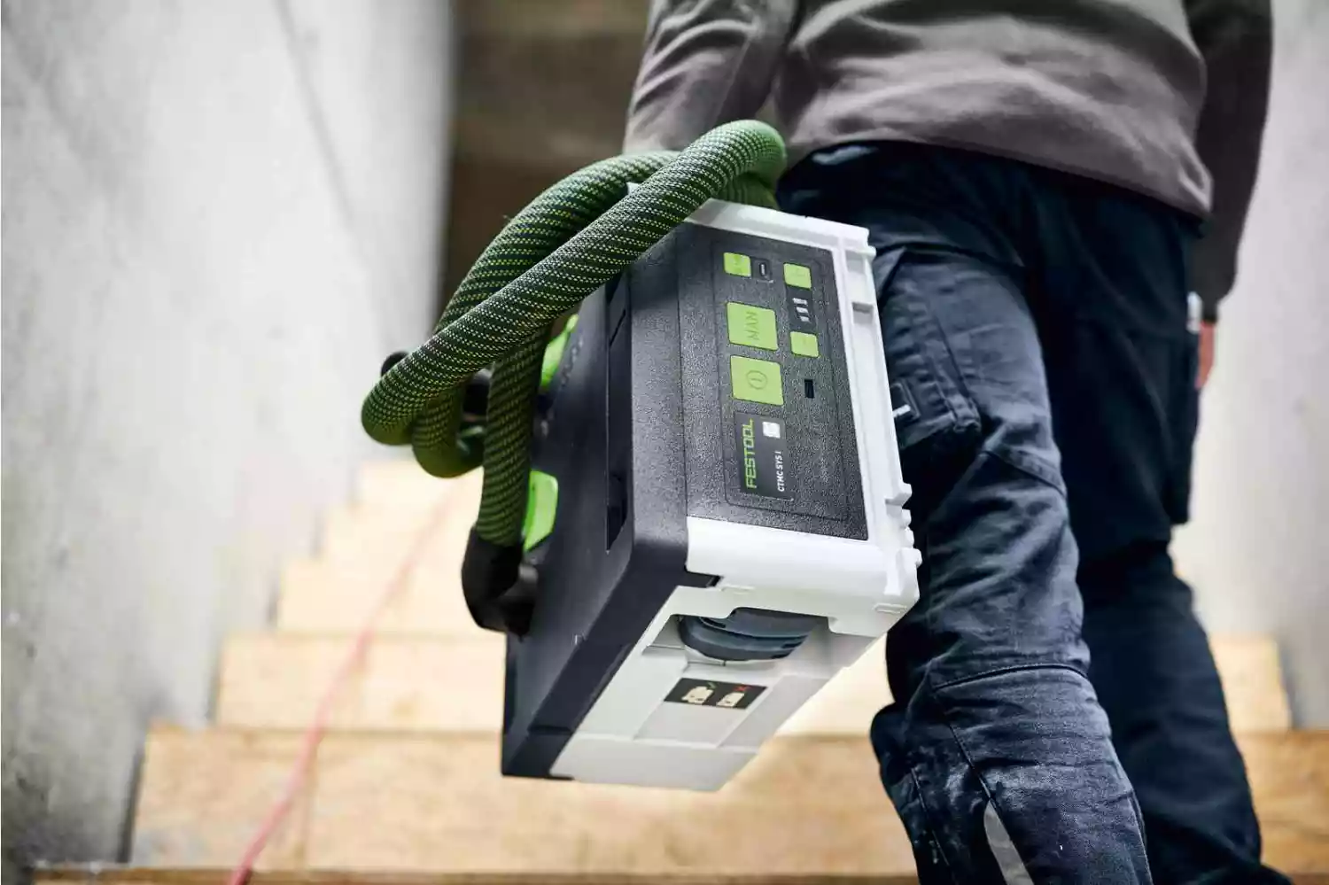 Festool CTLC SYS HPC 4,0 I-Plus 36V (2x18V) Li-Ion accu stofzuiger set (4x 4.0Ah) -2400L/min - L-klasse