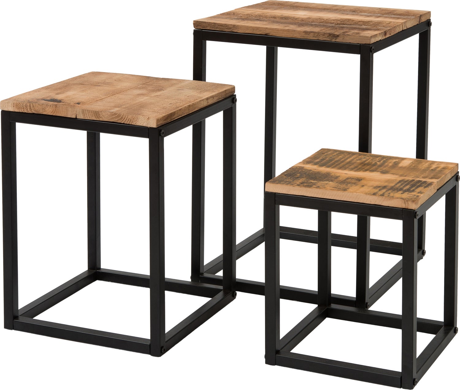 Intratuin plantentafel Flynn zwart / naturel 25 x 25 x 31 cm
