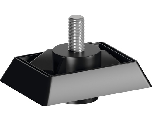 Vario-voeten, insteeksysteem, verstelbaar, 4,2 x 0,5 x 2,8 cm, zwart, 2-pack