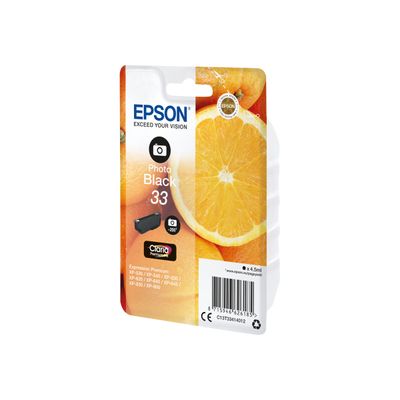 Epson 33 Oranges - noir photo - cartouche d'encre originale