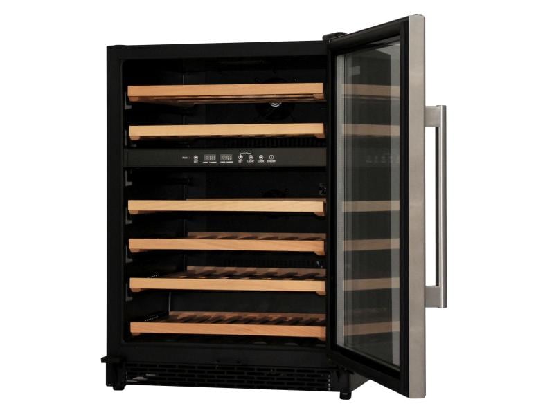 Kibernetik Weinklimaschrank WKH46F01 Schwarz, Rechts, Wechs Freistehender Weinkühlschrank