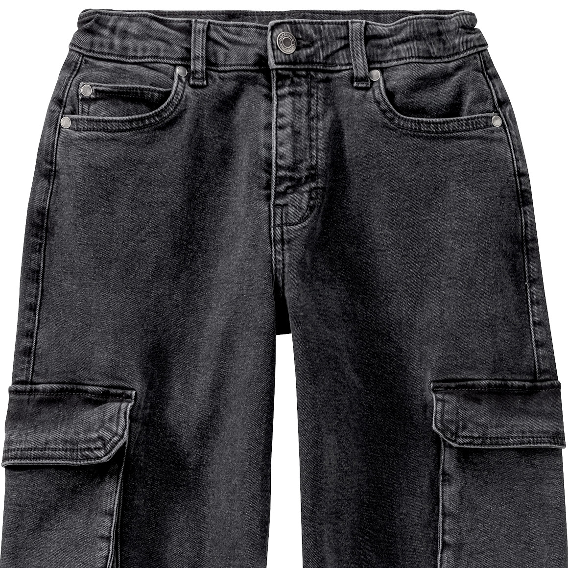 Beatwear Jungen Straight-Jeans im Cargo-Style dunkelgrau