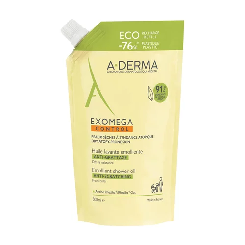Exomega Control - Recharge Huile lavante émolliente anti-grattage 500 ml
