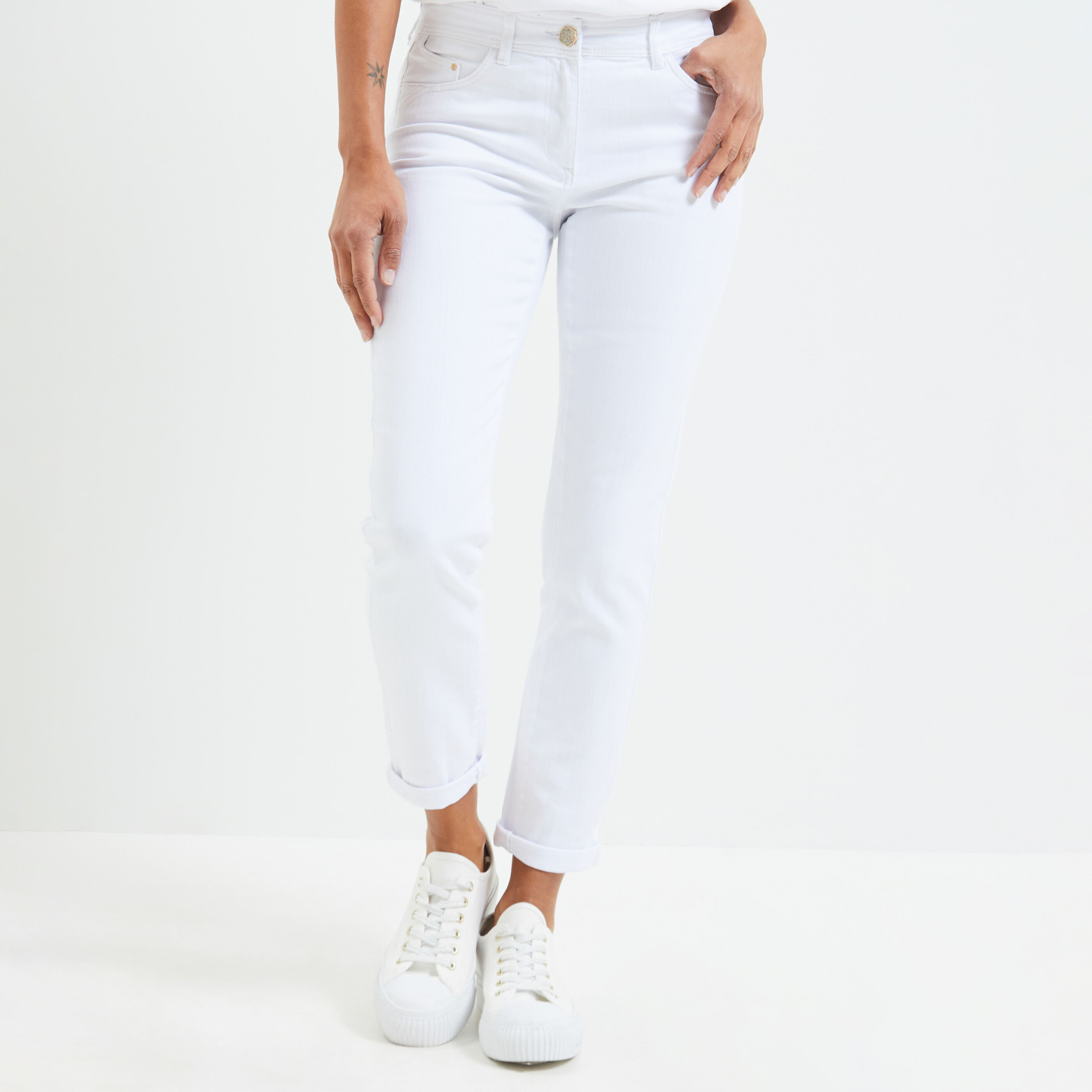 Jean de couleur femme - BLANC