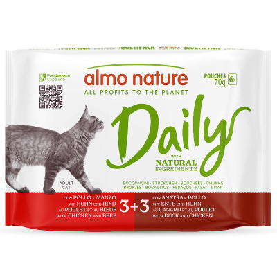 Almo Nature Katzenfutter Daily Mutlipack Huhn 10x6x70g