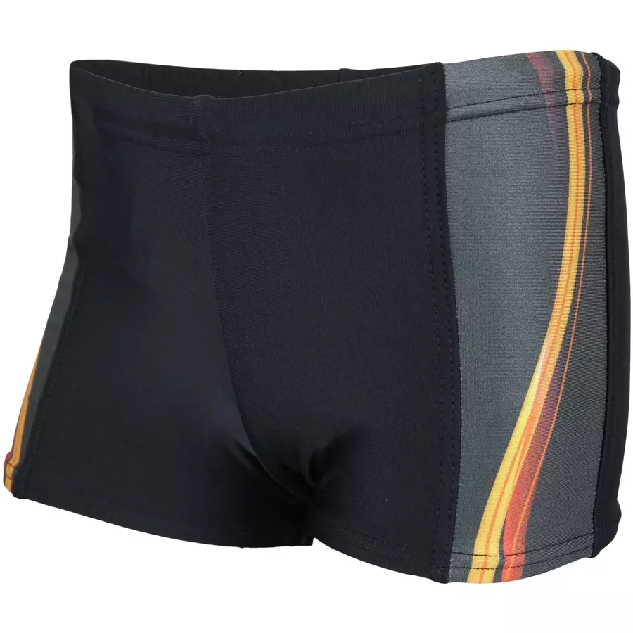 Aquarti Jungen Schwimmhose Kontrastfarbige Einsätze orangeschwarz