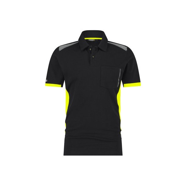 710071 Dassy Veracruz dame polo t-shirt sort flour gul