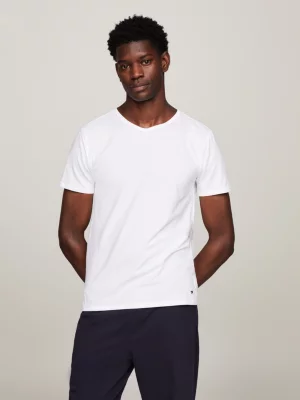 Pacote com 3 camisetas de algodão com decote em V