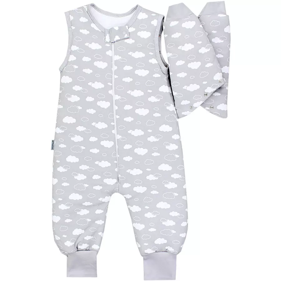 TupTam Baby Schlafsack mit Beinen und Ärmel Winter weiß Modell 1