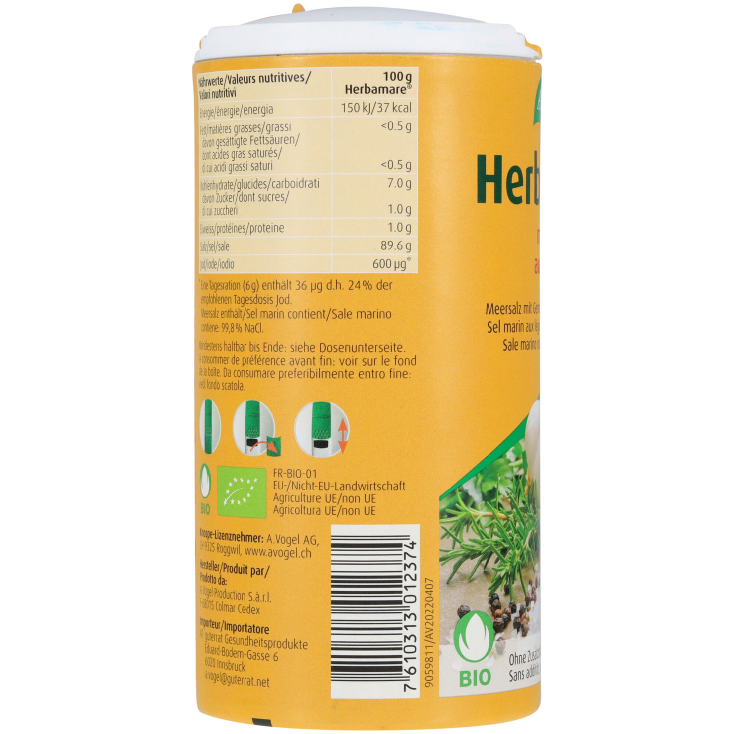 A.Vogel Bio Herbamare Kräutersalz Spicy