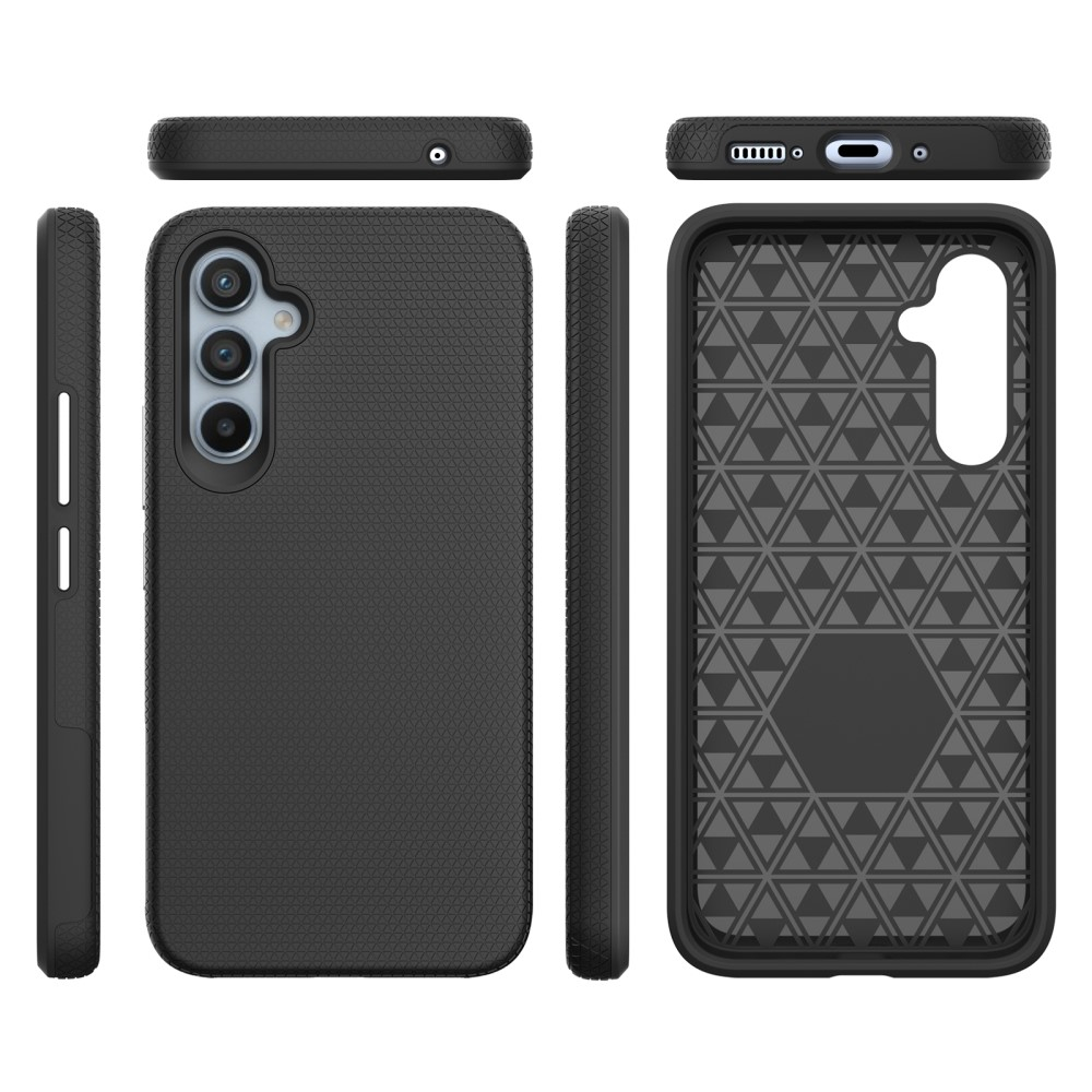 Samsung Galaxy A54 5G Hybrid Hardcase Hülle Grip Design - Schwarz