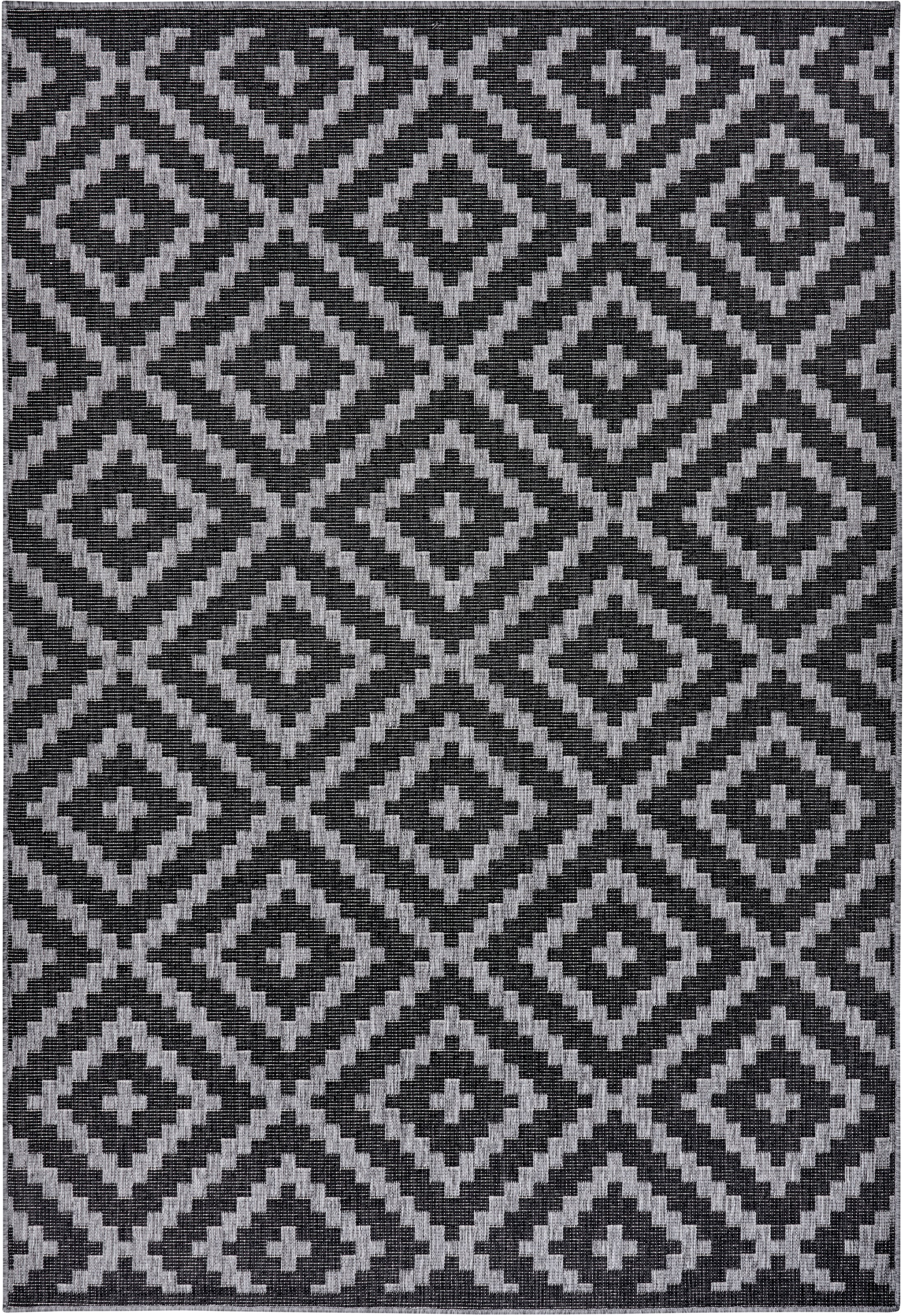my home Teppich »Ronda  Wendeteppich« rechteckig 5 mm Höhe Sisal-Optik, Flachgewebe, In-  und Outdoor, geometrisches Boho Design