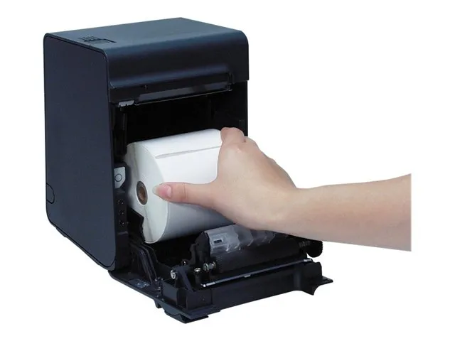 Epson TM L90 - Kvitteringsprinter - termisk linje - Rulle (8 cm) - 203 dpi - op til 150 mm/sek. - USB 2.0, seriel - skærer - mørkegrå