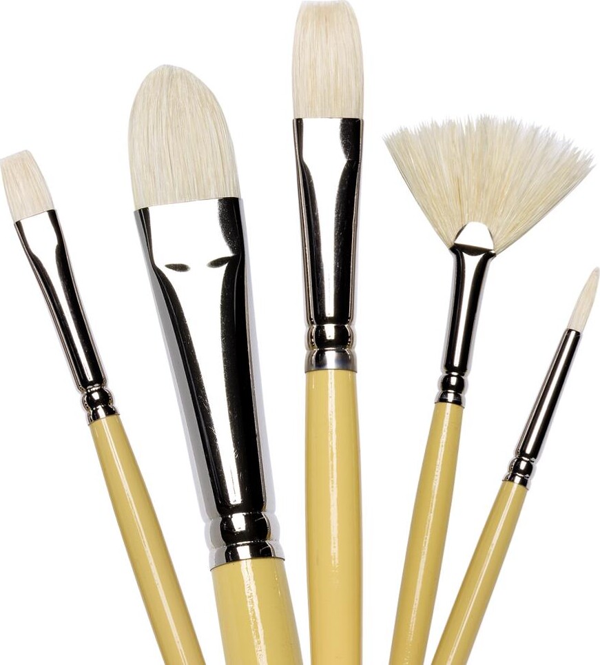 Winsor & Newton - Pensel - Filbert - Str. 6 - Til Akryl Og Oliemaling