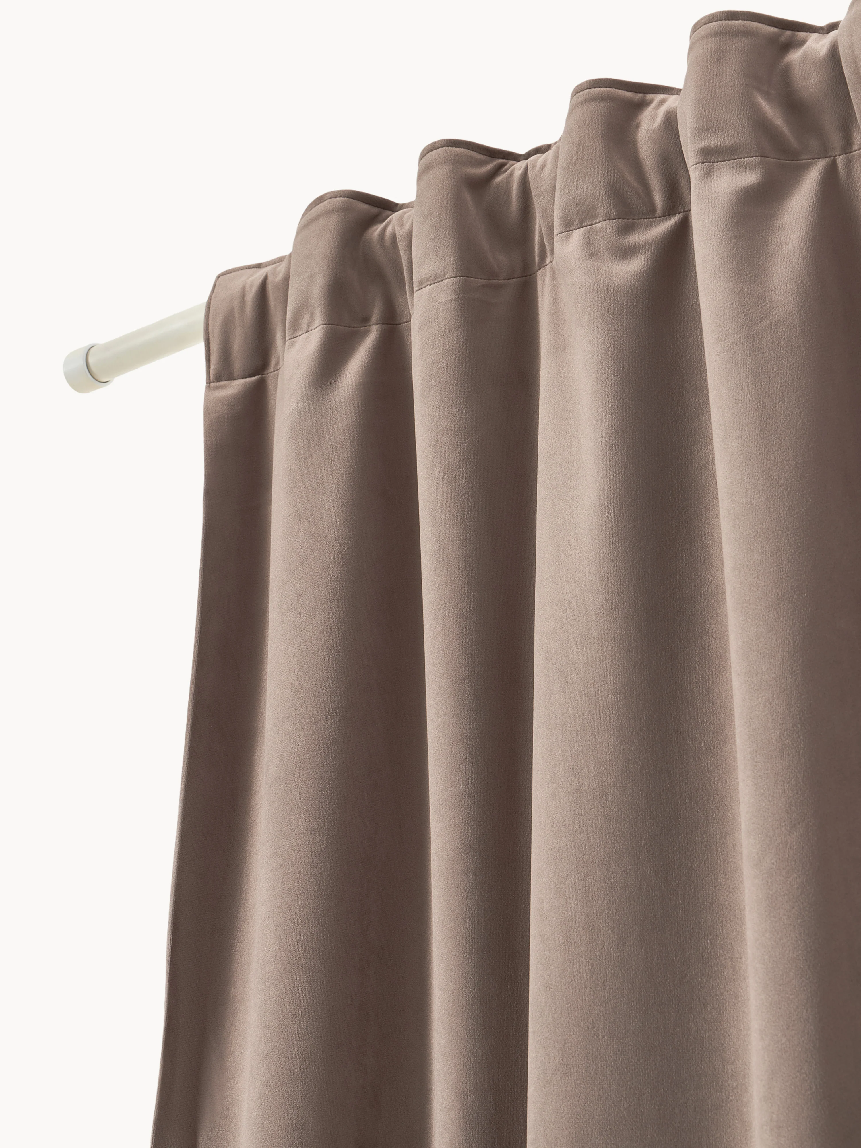 Fluwelen dim-out gordijnen Rush, 2-delig, B 135 cm